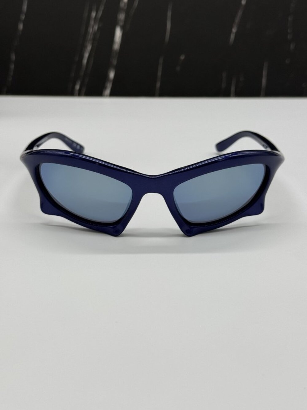 NEW BALENCIAGA BB0229S 006 BLUE UNISEX SUNGLASSES BALENCIAGA EYEWEAR - Picture 3 of 10